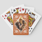 Photo romantique Brûlé Orange Cartes de Jeu (dos)