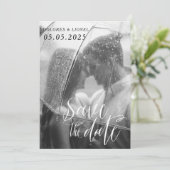 Photo romantique Enregistrer la date Invitation (Debout devant)