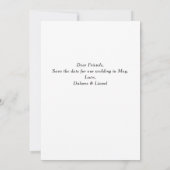 Photo romantique Enregistrer la date Invitation (Dos)