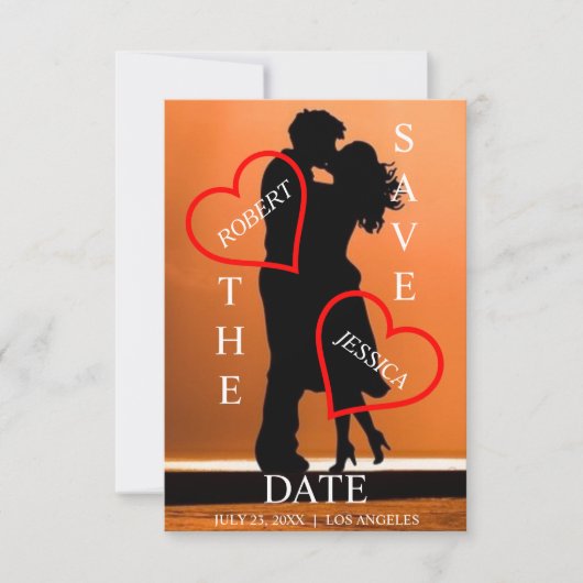 Photo romantique moderne Sauvez la date Invitation (Devant)