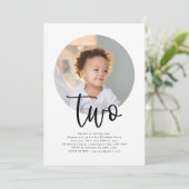 Photo Ronde Deux Invitation Anniversaire (Debout devant)