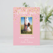 PHOTO rose de la fille | de baby shower de MERCI (Debout devant)