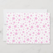 Photo rose d'étoile c'est une invitation de baby (Dos)
