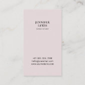 Photo rose Dusty moderne Carte de visite des média (Dos)