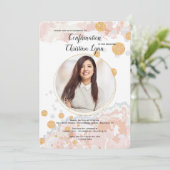 Photo rose fidèle Invitation religieuse (Debout devant)