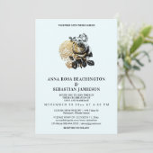 * PHOTO Rose Floral AR8 Mariage RSVP Invitation (Debout devant)