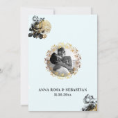 * PHOTO Rose Floral AR8 Mariage RSVP Invitation (Dos)