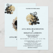 * PHOTO Rose Floral AR8 Mariage RSVP Invitation (Devant / Derrière)