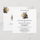 ~* PHOTO Rose Florale AR8 Faire-part de mariage RS (Devant / Derrière)