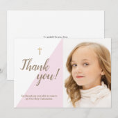 Photo rose moderne 1er Merci de la sainte communio (Devant / Derrière)