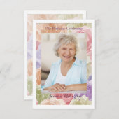 Photo Rose Pastel (Vertical) Invitation (Devant / Derrière)