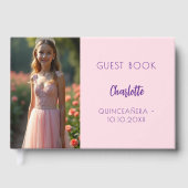 Photo rose Quinceanera Livre d'or (Recto)