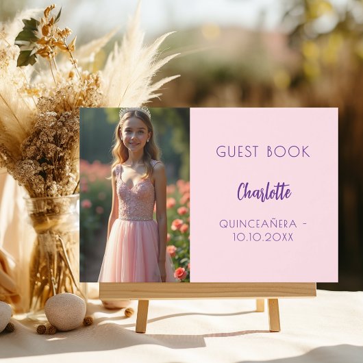 Photo rose Quinceanera Livre d'or
