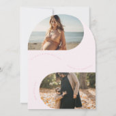 photo rose simple arche bébé grossesse Faire-part (Dos)