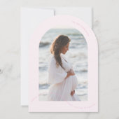 photo rose simple arche bébé grossesse Faire-part (Devant)