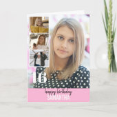 Photo rose simple | Collage Carte de voeux d'anniv (Devant)