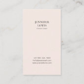 Photo rose vierge moderne Carte de visite des médi (Dos)