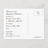 photo rouge chic Graduation Invitation (Dos)