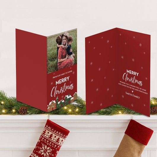 Photo Rouge traditionnelle Joyeux voeux de Noël