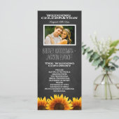 Photo Rustic Chalkboard Sunflower Programmes de ma (Debout devant)