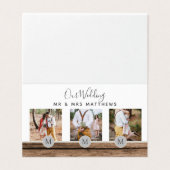 Photo Rustic Collage Monogram NEWLYWEDS WEDDING (Outside Unfolded)