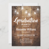Photo Rustic Graduation Party Invitation (Devant)