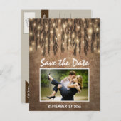 Photo Rustic Willow Tree Enregistrer la date Carte (Devant / Derrière)