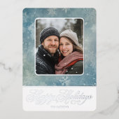 Photo Rustique Blue Neige Vacances d'hiver (Recto)