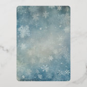 Photo Rustique Blue Neige Vacances d'hiver (Verso)