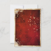 Photo Rustique Rouge Or Plat Save The Date (Dos)