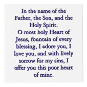 Photo Sacré Coeur de Jésus Cube de prière (Devant)