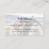 Photo Saddle & Horse - Entraîneur - Carte de visit (Dos)