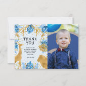 Photo Safari Blue 2e Carte de remerciements annive (Devant)
