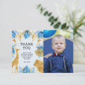 Photo Safari Blue 2e Carte de remerciements annive (Debout devant)