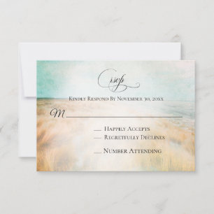 *~* Photo Sand Dune Beach Grass Sea Wedding RSVP