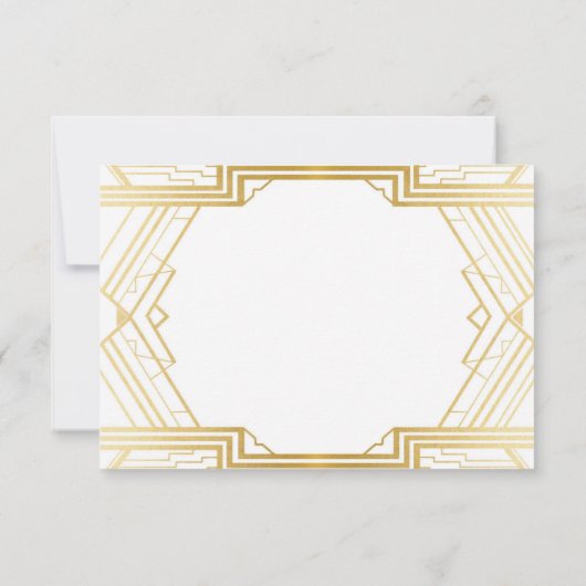 Photo Save The Date Fête de Mariage 1920 Art Déco (Dos)