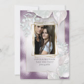 PHOTO SAVE THE DATE |  Invitation Éclat Aubergine (Devant)