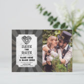 Photo Save The Date Mariage Steampunk Cœurs (Debout devant)