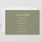 Photo Save the Date Script Floral Heart Garland (Dos)
