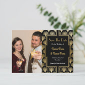 Photo Save The Date Wedding Party 1920 Art Déco (Debout devant)