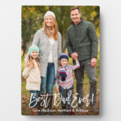 Photo Script de brosse moderne Meilleur papa Ever Plaque (Devant)
