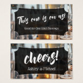 Photo, Script en gras, billets de Mariage et d'évé (Devant & derrière)