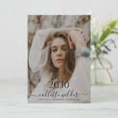 Photo Script Graduation Party Invitation (Debout devant)