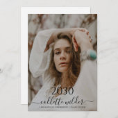 Photo Script Graduation Party Invitation (Devant / Derrière)