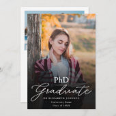 Photo Script PhD Degree Afstuderen Aankondiging (Voorkant / Achterkant)