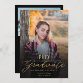 Photo Script PhD Degree Afstuderen Aankondiging (Voorkant / Achterkant)