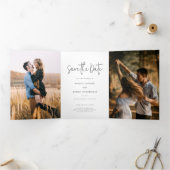 Photo Script Wedding Enregistrer La Carte Date (Intérieur)