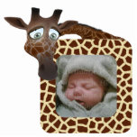 Photo Sculpture Cadre photo Giraffe<br><div class="desc">Girafe photo cadre sculpture .. choisissez le style que vous voulez de l'ornement debout ou suspendu .. porte - clé ou aimant frigo .. ajoutez votre propre photo à ce cadre girafe mignon par Ricaso</div>