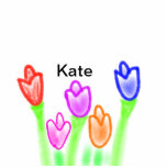 Photo Sculpture Couleur d'aquarelle tulipe colorée ajouter nom tex<br><div class="desc">Conception</div>