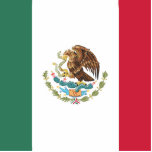 Photo Sculpture Emblème du drapeau mexicain<br><div class="desc">Mexique Patriotic Home Cadeau Design. Symbole du Mexique Souvenir. Marque Politique Nationale Présente. Homeland Symbol Présentation.</div>